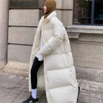 Talvine Uus Daunpuuvillane X-pikk Parka Naiste Paks Soe Polsterdatud Jakk Talveriided Veekindel Naiste Puhvjakk XL