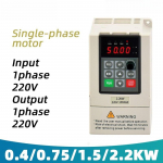 VFD &uuml;hekohaline mootor 220V 0.75KW 1.5KW 2.2KW Sisend 1faas 220V V&auml;ljund 1faas 220V Mootori kiiruse regulaator Type 1
