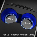 For Citroen DS7 Car Luminous Water Cup Mat Non-Slip Mat Car colorful Modification Ambience Light car interior accessories For DS7