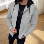 Kevad S&uuml;gis Uus Meeste &Uuml;hev&auml;rviline Minimalistlik Vabaaja Mitmek&uuml;lgne &Uuml;he Rinnaga Kapuutsiga Kampsun &Uuml;ler&otilde;ivas V&auml;rviplokk Taskuga Top XXXL gray