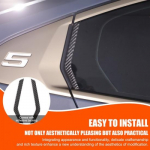 Soft Carbon Fiber Rear Triangle Glass Trim Sticker For BMW 5 Series G60 i5 2024+