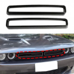 Front Grille erts Trim Bezels Decor Cover Rings Kit for Dodge Challenger 15+