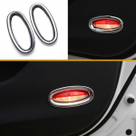 My good car Decorative re of automobile door edge lamp For Renault Koleos Samsung QM6 2016 - 2023 Matte silver 2pc