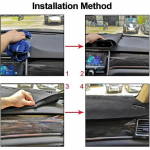 Auto armatuurlaua kattematt Kia Rio 3 2012 2013 2014 2015 2016 2017 jaoks, musta servaga libisemisvastane matt armatuurlaua kattepadi, sisustusstiilitarvikud