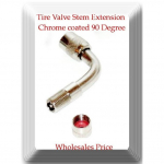1 Kit Brass Tire Valve Stem Extension Chrome coated 90 Degree