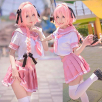Fate/Apocrypha Servant Astolfo Cosplay Kost&uuml;&uuml;m Naistele Meremehe &Uuml;likond Roosa Seelikuga &Uuml;likond T&uuml;drukule Armas JK &Uuml;htne &Uuml;likond Anime Peo Kost&uuml;&uuml;mid S