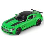 1:32 Mercedes Benz AMG GTR Sulamist Sportauto Valatud Metallmudel Heli & Valgusega M&auml;nguauto Keskjuhtimise Kaunistused Display Laste Kingitus roheline