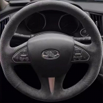 Hand-stitched non-slip Suede Car Steering Wheel Cover For Infiniti Q50 2013-2017 QX50 2015-2017 Auto Parts 1 suede