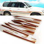 Auto kere kleebism&auml;rgid Embleemid Toyota Land Cruiser 100 LC100 1998-2007 jaoks Auto k&uuml;ljeribad K&uuml;ljeliistud Vin&uuml;&uuml;lkleebised TJ-030