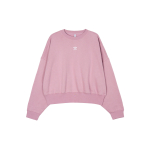 Adidas Originals Lihtne Vabaaja Spordikampsun &Uuml;mmarguse Kaelusega Langevate &Otilde;lgadega L&uuml;hikeste Varrukatega V&auml;ikese Logoga Naiste kampsun Roosa HF7480 40 gray