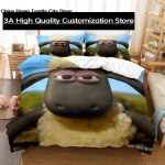 Populaarne anime ja naljakas v&auml;ike talleke Voodipesukomplekt &Uuml;heinimese Twin T&auml;iskasvanu Queen King Suuruses VoodikomplektShaun the in Sheep Tekikoti Komplektid Poisid 180*220cm 3pcs