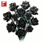 585 tk Must Roosikimp Ehitusklotside Komplekt Gooti Kunstlilled Kodu Dekoor Klotsid Laste Haridusm&auml;nguasjad Puhkusekingitused