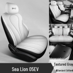 Koguhooajalised t&auml;iskattega istmekatted 2025. aasta BYD Sea Lion 05EV jaoks Note: Vehicle Year gray