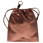 Miu Miu Klassikaline Logo Pingutusn&ouml;&ouml;riga Sulgemine Siidist Sidur Naiste sidur Kakaopruun 5NG010-049-F0324 Basic Set (Bag+Dust Bag)