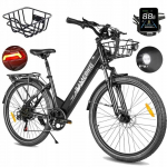 Samebike - RS-A01 Pro - V&eacute;lo &Eacute;lectrique - Moteur 1000W - Batterie 36V 15Ah - Vitesse Max 35km/h - 90KM d'autonomie - Noir