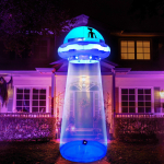Joyfy 12 jalga Halloweeni t&auml;ispuhutav UFO-tulnuka kaunistus sisseehitatud LED-idega UFO Halloween V&auml;literrassi kaunistus