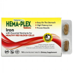 NaturesPlus, Hema-Plex, 10 pikendatud vabanemisega tabletti, mis sisaldavad olulisi toitaineid ja rauda tervete punaste vereliblede jaoks