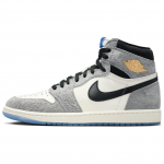 Jordan Air Jordan 1 High top Vintage Basketball Shoes Men's Gray White DZ5485-003 44
