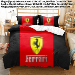 Ferrari mustriga digitaaltr&uuml;kiga tekikottide komplekt reaktiivv&auml;rvimisega magamistoa kaunistuseks Single(135x200cm) red