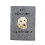Goldendoodle - Dog passport case, document case, gift for the traveller from the Art-Dog brand hall v&auml;rv