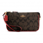 Coach Nolita 19 Klassikaline Monogramm L&otilde;uend ja Nahk Mahjong K&auml;epaelaga &Otilde;lakott K&auml;ekott Naiste k&auml;ekotid Tume-Pruun C3308-IMRVQ Basic Set (Bag+Dust Bag)