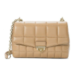 Michael Kors MK Soho Tepitud Kett-klapiga Crossbody Kott Naiste kotid Beež 30F0L1SL4L-222 Basic Set (Bag+Dust Bag)