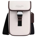 Coach Racer Phone 11 Br&auml;ndi logo Reguleeritav &otilde;larihm Sile vasikanahast telefoni kott Crossbody kott Meeste kotid Kriit CT887-SVX1R Basic Set (Bag+Dust Bag)