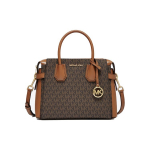 Michael Kors MK Mercer Monogramm Logoga Vintage Nahast T&otilde;mblukuga K&auml;ekott V&auml;ike Naiste k&auml;ekotid Tume Pruun Tammepruun 35F2GM9S1B-200 Basic Set (Bag+Dust Bag)