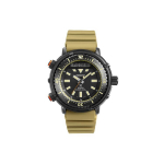 Seiko Prospe 200m Veekindel Kvartsmehhanism Kummirihmaga K&auml;ekell Meeste Kellad Must Tihvlakas SNJ029P1 Yellow Green Watch Dial