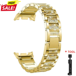 Naiste teemantriba Samsung Galaxy Watch 8 40mm 44mm 8 Classic 46mm jaoks K&auml;epael Galaxy Watch 7 Ultra 47mm/Ultra 2026 jaoks Galaxy Ultra 47mm kuld