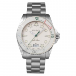 Gucci DIVE k&auml;ekell, roostevabast terasest sihverplaat, safiirklaas, kvarts, 40 mm, &Scaron;veitsi kell, YA136336, h&otilde;bedane. h&otilde;be