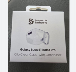 Samsungi originaal Galaxy Buds4|Buds 4Pro l&auml;bipaistev klipiga &uuml;mbris karabiiniga Clear(1ea)