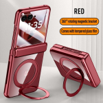 Metallr&otilde;ngaga magnetiline l&auml;bipaistev karastatud klaasist kile&uuml;mbris Motorola Razr 60 Ultra Moto Razr 60 50 jaoks, vedruhinge kate Motorola razr 2024