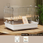Suur akr&uuml;&uuml;l l&auml;bipaistev hamstri villa puur S&uuml;&uuml;ria kuld Teddy karu jaoks Luksuslik elupaik Virnastatav DIY elupaik Terrarium