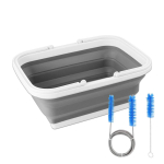 CPAP-i puhastuskomplekt voolikule ja maskile, Cpap-i puhastuskomplekt CPAP-vooliku puhastusharja ja voolikuharjaga kokkupandava pesukaussiga gray