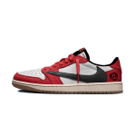 Travis Scott X Jordan Air Jordan 1 Vintage Korvpallijalatsid Unisex Madalad Punased DZ4137-700(Team1036-) 35.5