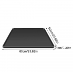 60x60cm minik&uuml;lmiku silikoonmatt pesumasina alla, libisemiskindel minitilgakoguja, korduvkasutatav ruudukujuline kriimustuskindel p&otilde;randakaitse must