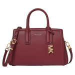 MICHAEL KORS Laila Kuldne Riistvara L&otilde;hestatud Nahast Crossbody T&otilde;mblukuga Kott V&auml;ike Naiste Mulberry Punane kuld
