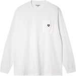 Carhartt WIP taskuga s&uuml;damega pikkade varrukatega t-s&auml;rk 'Valge' Meeste I035300-00A-XX L