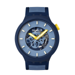 SWATCH Meeste K&auml;ekell &Scaron;veitsi Kell Kvartsmehhanism Sinine Tihvt Biosource Materjalist Korpus SB05N117 sinine