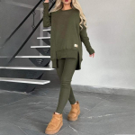 Naiste Spordidress Huppar Lahtine Ebaregulaarne Topp + Leggingsid P&uuml;ksid 2 tk Vabaaja Jooksja Komplekt Spordidress Kaksosalist Komplekti XXXL white