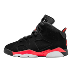 Air Jordan 6 Retro Infrared Salesman keskmise k&otilde;rgusega laste korvpallijalatsid must/punane eelkool ja algkool IQ1277-001 33.5 black