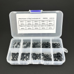 EPDM-kummi O-r&otilde;ngaste komplekt 1 karp 250 tk happe-leelisekorrosioonikindel vananemiskindel must O-t&uuml;&uuml;pi tihendusr&otilde;ngas EPDM 250Pcs
