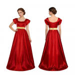 Bridgetoni Regency kleit Siidist satiin Mullvarrukas Pikk kleit Halloweeni Viktoriaanlik Cosplay kleit s (adult)