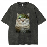 Arbuusikass Lollikass Meem T-s&auml;rk Stiilne &Uuml;legabariidiline Unisex Top Mehed Naised Graafiline Puuvillane T-s&auml;rk Streetwear S