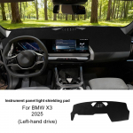 Armatuurlaua kate BMW X3 G45 2025 2026 jaoks P&auml;ikesekaitsematt Anti-Glare Flaneell LHD without HUD / Flannel Mate valge