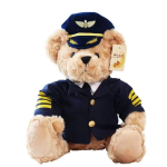 Armas piloodikarust m&auml;nguasi K&otilde;rge kvaliteediga kaptenikaru stjuuard Kawaii beebipehmed t&auml;idisloomad kaunistus Laste m&auml;nguasjad kingitused about 25cm S punane