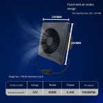 12V DC ventilaator T&ouml;&ouml;stuslik v&auml;ljat&otilde;mbeventilaator P&auml;ikeseenergia v&auml;ljat&otilde;mbeventilaator