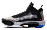 Jordan Air Jordan 34 Low EP Kulumiskindlad Hingavad Keskmise k&otilde;rgusega Laste Korvpallijalatsid Must Valge CZ7742-008 35.5
