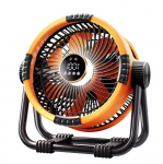 Multifunktsionaalne v&auml;lik&auml;mpingu ventilaator-valgusti Laetav laeventilaator 3-kiiruselise &ouml;&ouml;lambi ja toitepanga funktsiooniga Kaasaskantav ventilaator oranž